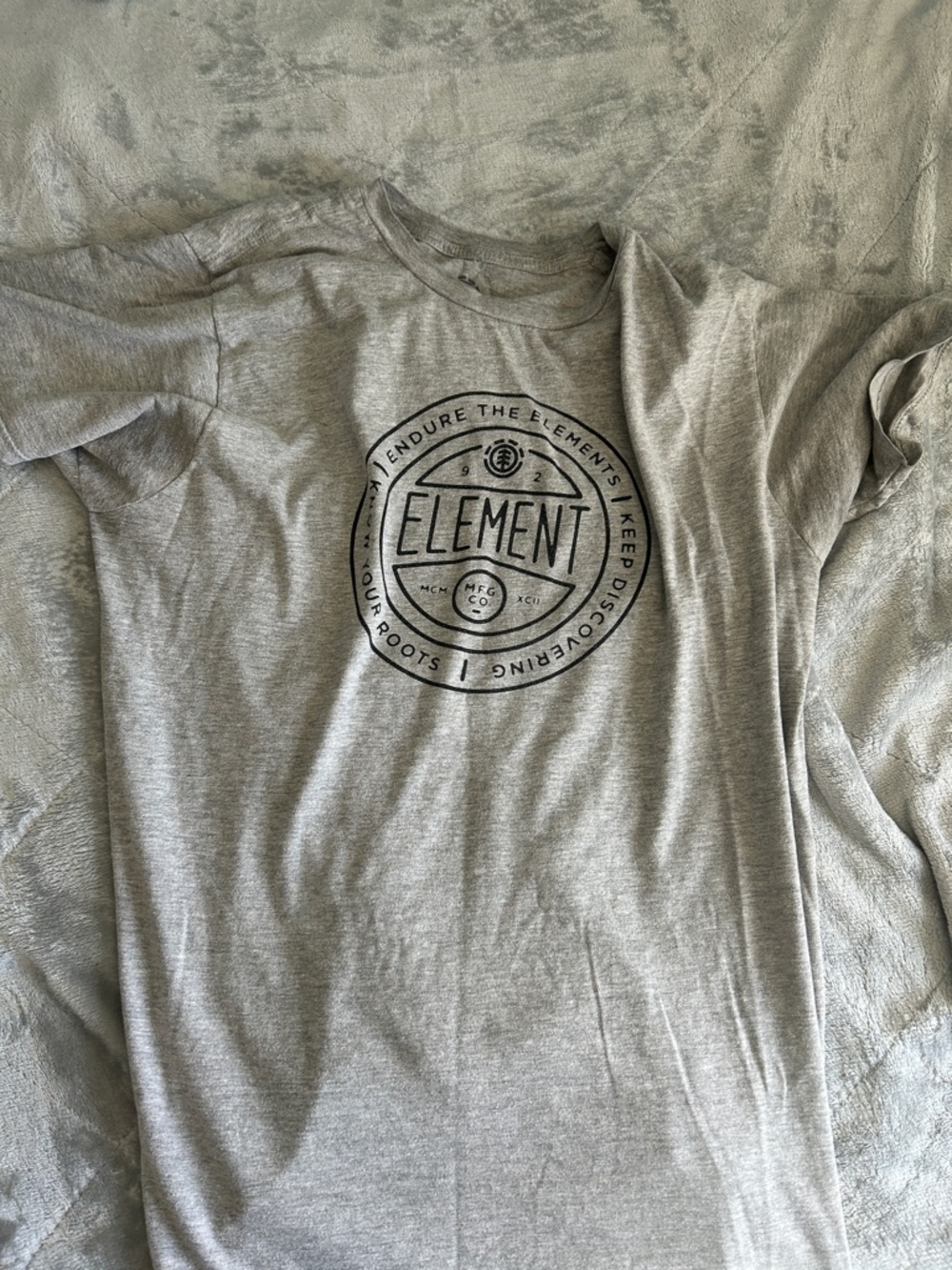 Element Light Gray Tee with Black Circular Logo